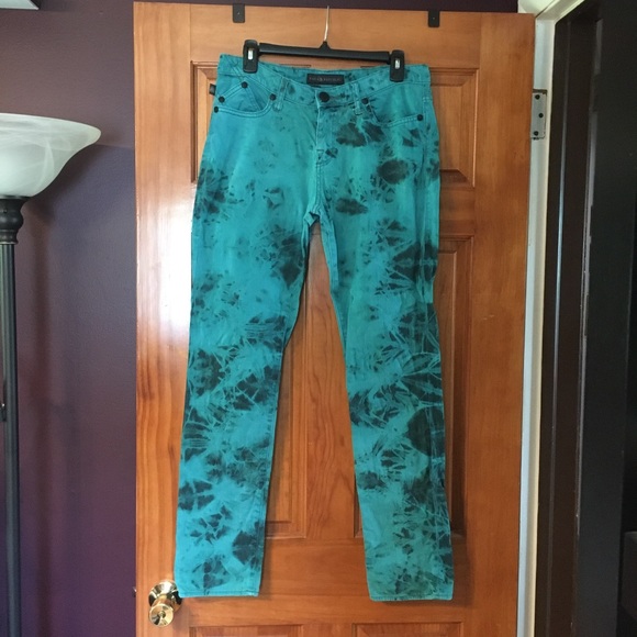 Rock & Republic Denim - Rock & Republic skinny green and black jeans